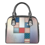 4th of July USA Denim Patchwork Print Shoulder Handbag