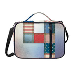 4th of July USA Denim Patchwork Print Shoulder Strap Bible Bag