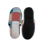 4th of July USA Denim Patchwork Print Slippers