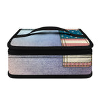 4th of July USA Denim Patchwork Print Small Lunch Bag