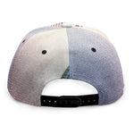 4th of July USA Denim Patchwork Print Snapback Cap