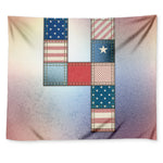 4th of July USA Denim Patchwork Print Tapestry