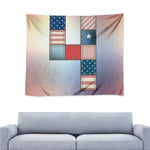 4th of July USA Denim Patchwork Print Tapestry