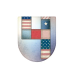 4th of July USA Denim Patchwork Print Toilet Lid Cover