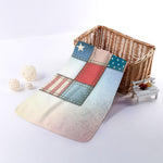 4th of July USA Denim Patchwork Print Towel