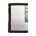 4th of July USA Denim Patchwork Print Trifold Wallet