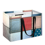 4th of July USA Denim Patchwork Print Utility Tote Bag