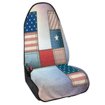 4th of July USA Denim Patchwork Print Waterproof Car Seat Cover