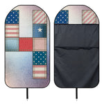 4th of July USA Denim Patchwork Print Waterproof Car Seat Cover