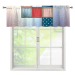 4th of July USA Denim Patchwork Print Window Valance