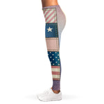 4th of July USA Denim Patchwork Print Women's Leggings