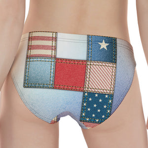 4th of July USA Denim Patchwork Print Women's Panties