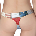 4th of July USA Denim Patchwork Print Women's Thong