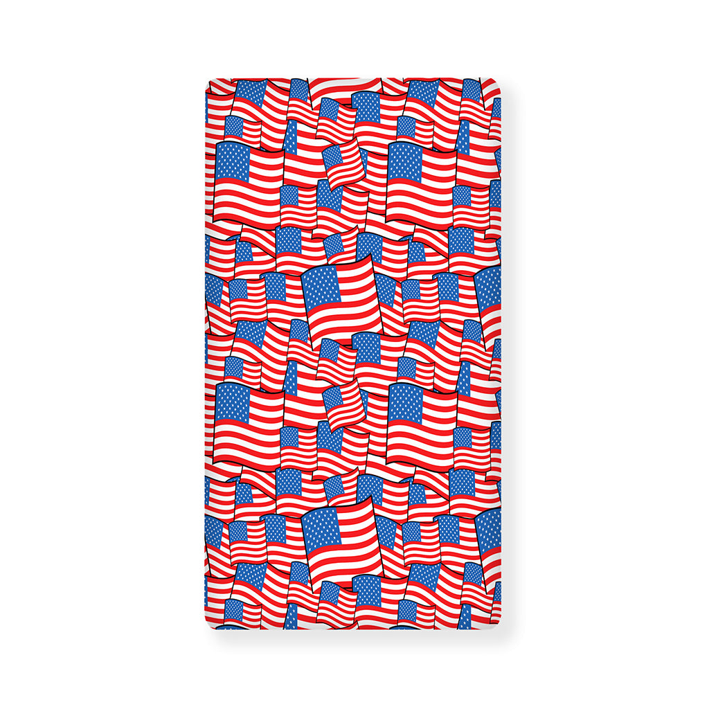 4th of July USA Flag Pattern Print Baby Crib Sheet