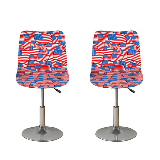 4th of July USA Flag Pattern Print Bar Stool Covers