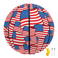 4th of July USA Flag Pattern Print Basketball