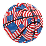 4th of July USA Flag Pattern Print Basketball