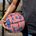 4th of July USA Flag Pattern Print Basketball