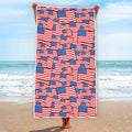 4th of July USA Flag Pattern Print Beach Towel
