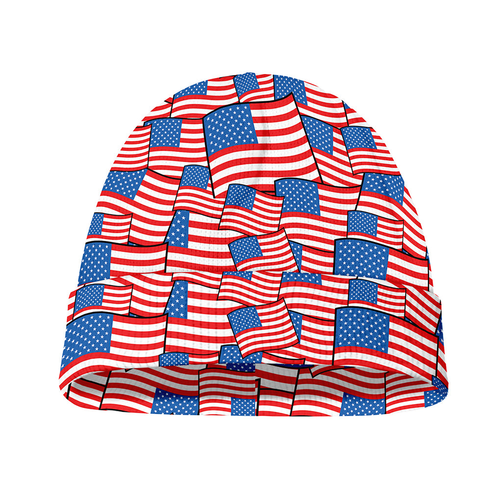 4th of July USA Flag Pattern Print Beanie