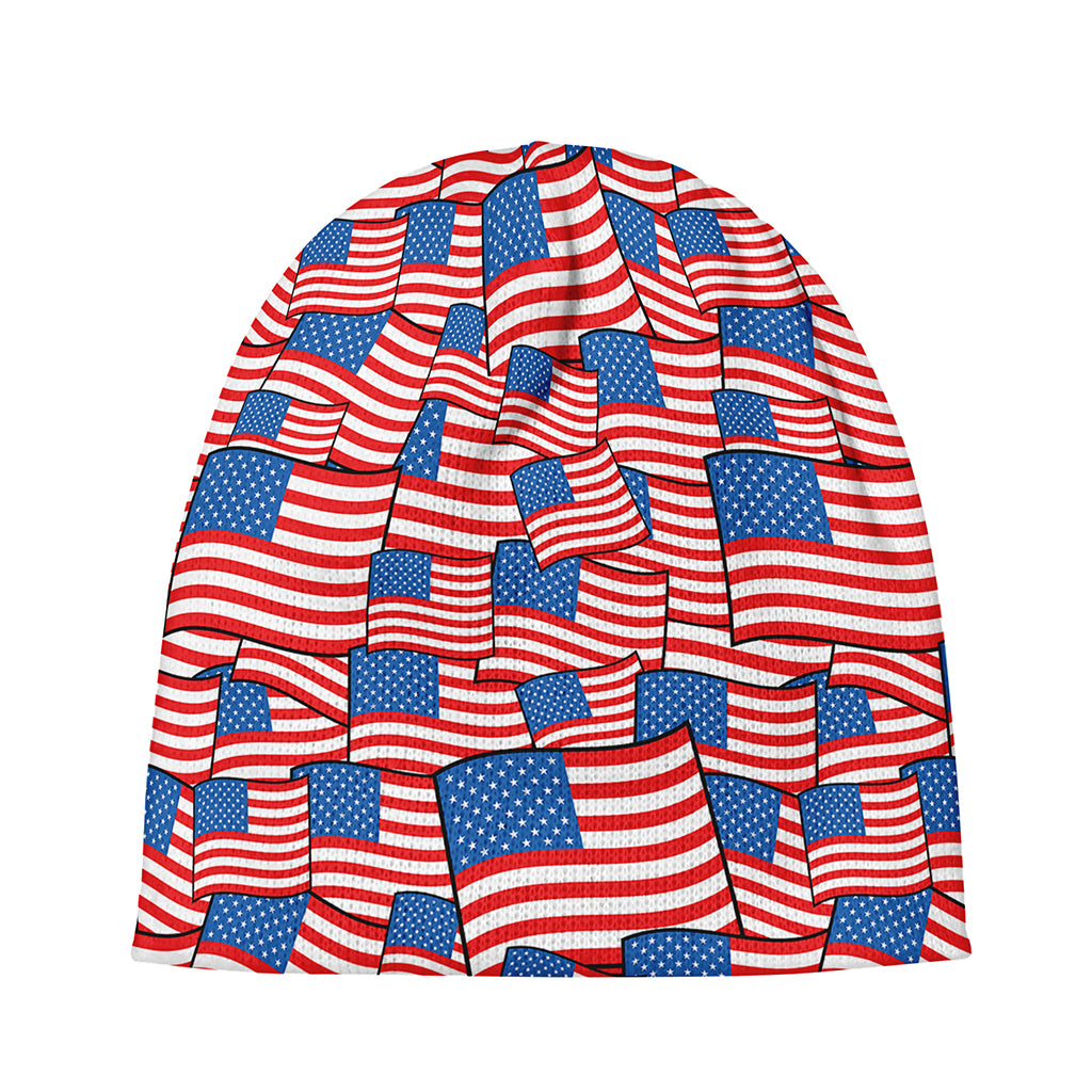 4th of July USA Flag Pattern Print Beanie