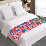 4th of July USA Flag Pattern Print Bed Runner