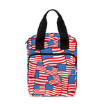 4th of July USA Flag Pattern Print Bible Tote Bag