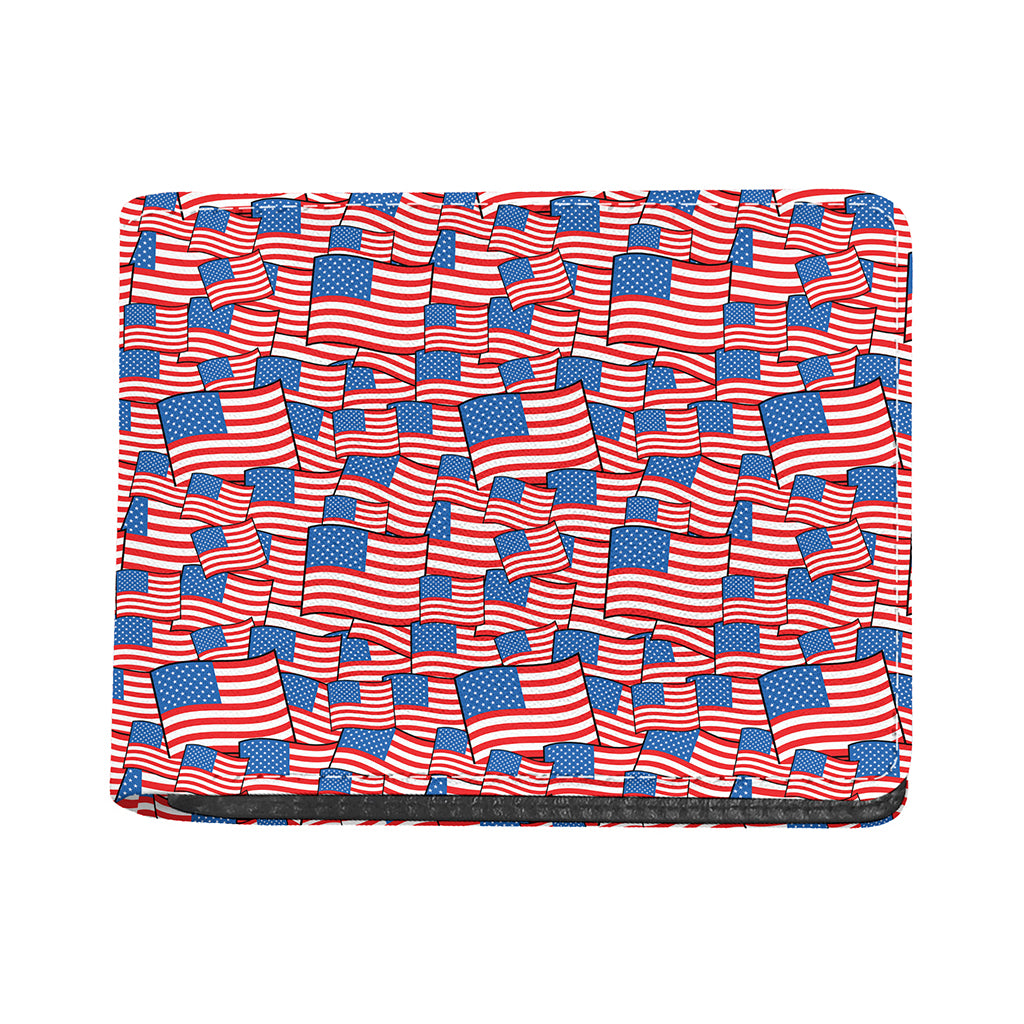 4th of July USA Flag Pattern Print Bifold Wallet