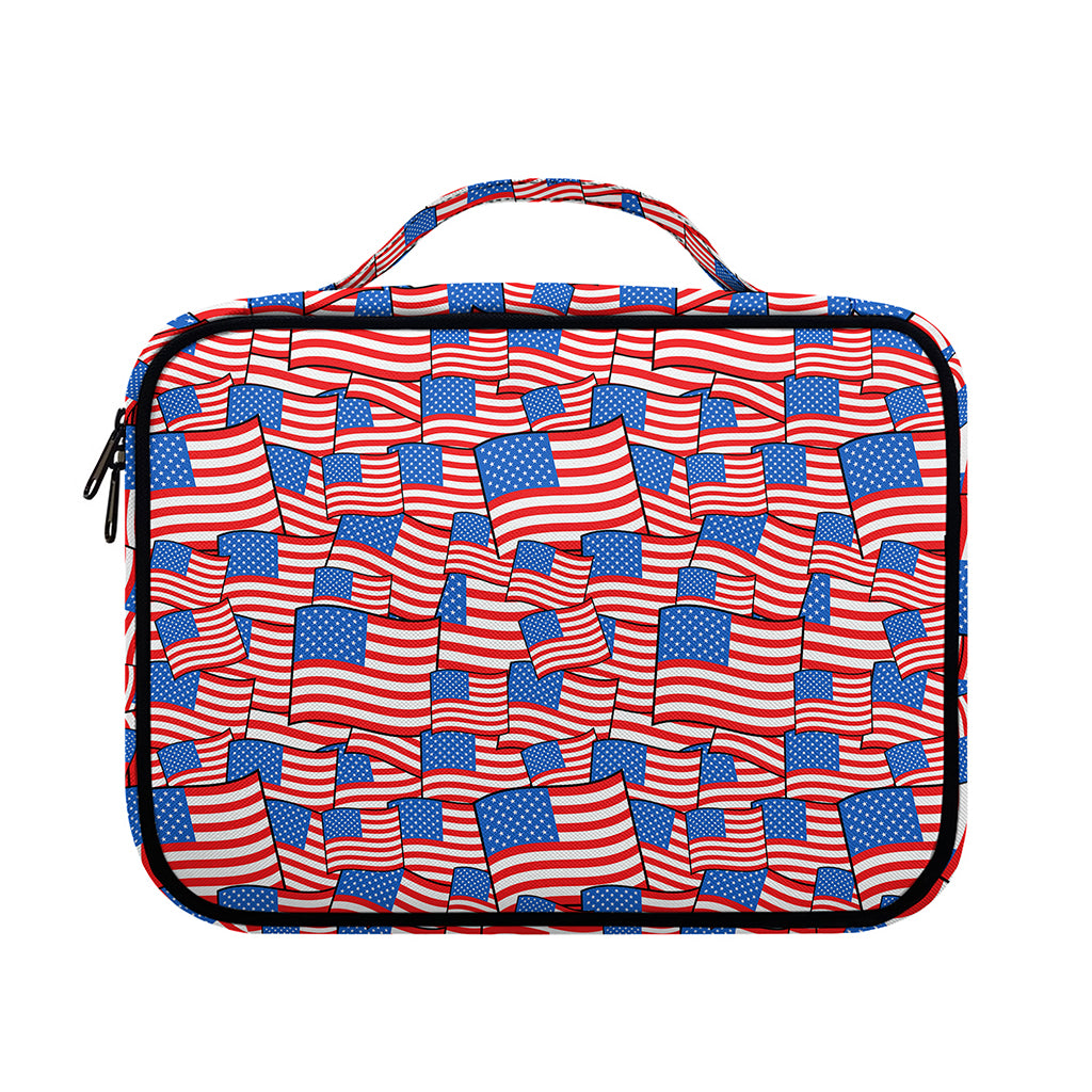 4th of July USA Flag Pattern Print Briefcase Bible Bag