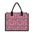 4th of July USA Flag Pattern Print Canvas Tote Bag