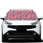 4th of July USA Flag Pattern Print Car Windshield Snow Cover