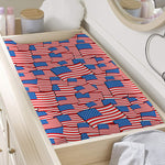 4th of July USA Flag Pattern Print Changing Pad Cover