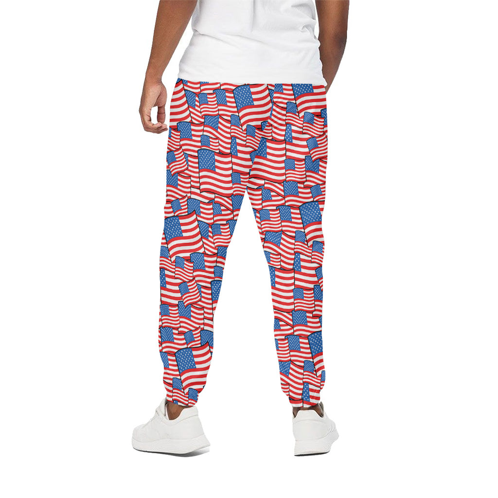 4th of July USA Flag Pattern Print Cotton Pants