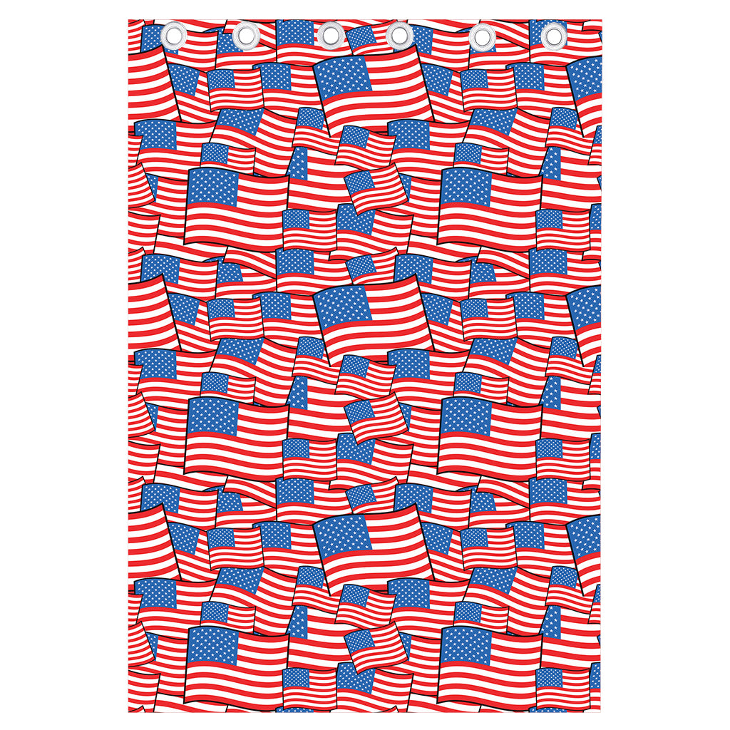 4th of July USA Flag Pattern Print Curtain