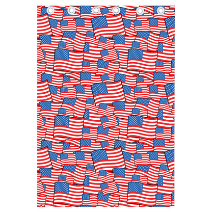 4th of July USA Flag Pattern Print Curtain