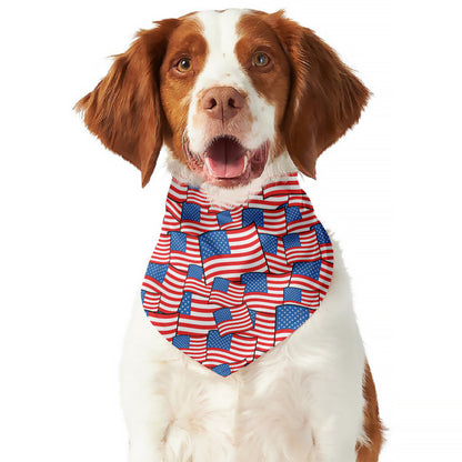 4th of July USA Flag Pattern Print Dog Bandana