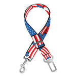 4th of July USA Flag Pattern Print Dog Seat Belt