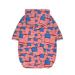 4th of July USA Flag Pattern Print Dog Zip Up Hoodie