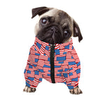 4th of July USA Flag Pattern Print Dog Zip Up Jacket