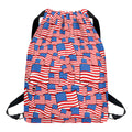 4th of July USA Flag Pattern Print Drawstring Backpack