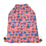 4th of July USA Flag Pattern Print Drawstring Bag
