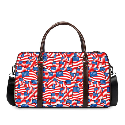 4th of July USA Flag Pattern Print Duffle Bag