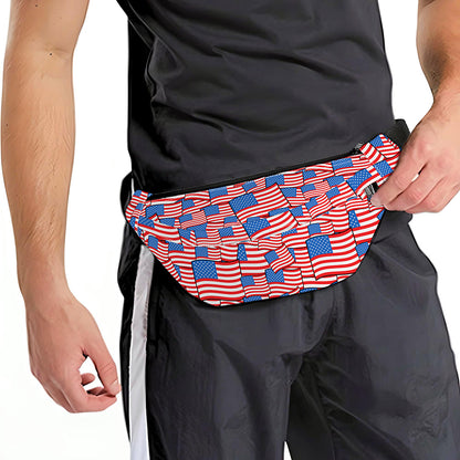 4th of July USA Flag Pattern Print Fanny Pack