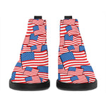 4th of July USA Flag Pattern Print Flat Ankle Boots