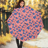 4th of July USA Flag Pattern Print Foldable Umbrella