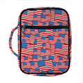 4th of July USA Flag Pattern Print Front Pocket Bible Bag