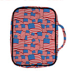 4th of July USA Flag Pattern Print Front Pocket Bible Bag