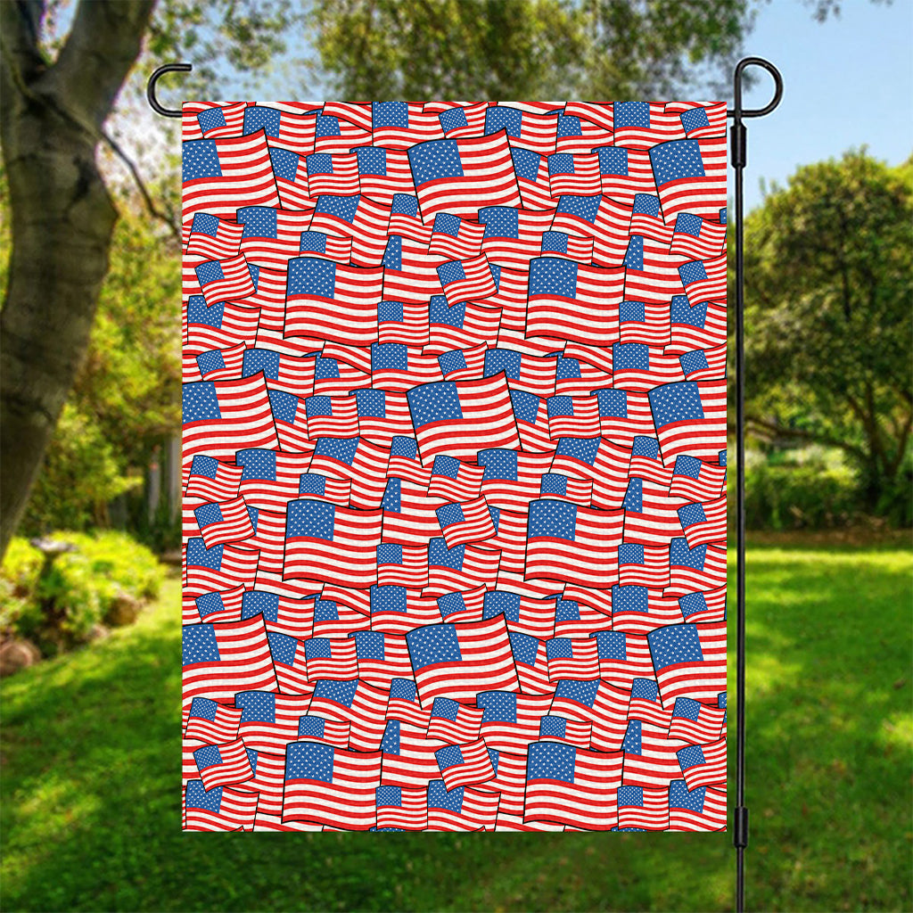 4th of July USA Flag Pattern Print Garden Flag