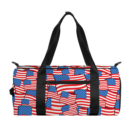4th of July USA Flag Pattern Print Gym Bag