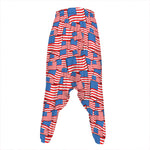 4th of July USA Flag Pattern Print Hammer Pants